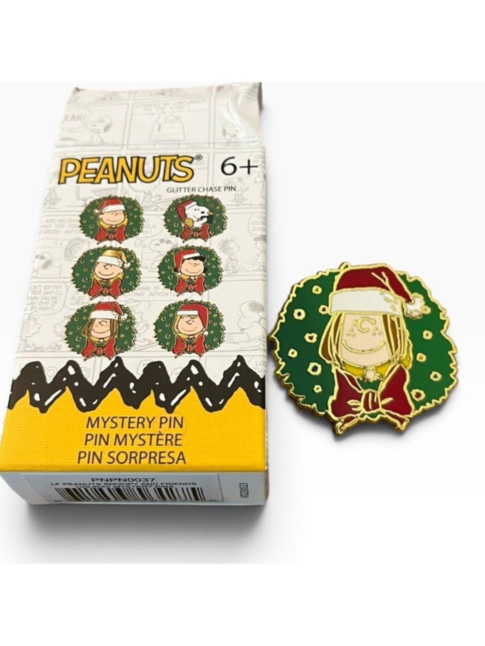 Loungefly Peanuts Christmas Peppermint Patty Santa Wreath Blind box Pin New Box